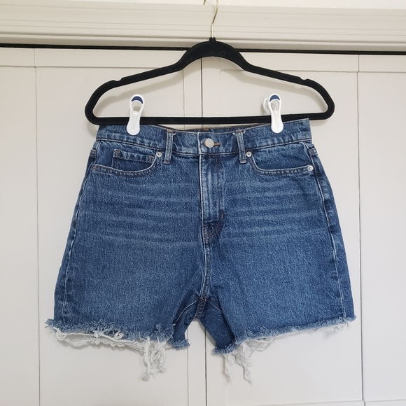 Banana Republic Pants - Banana Republic‎ Dark Wash Girlfriend A-line Shorts size 4